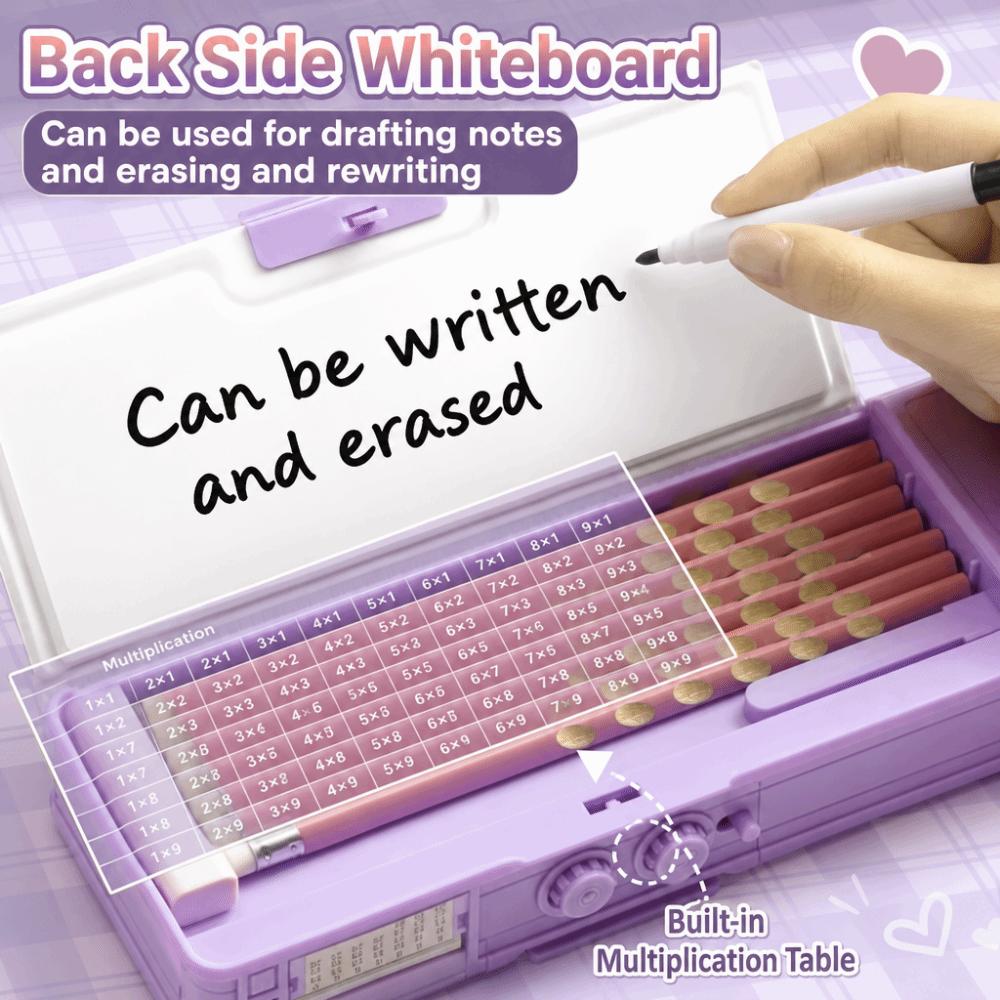 Large Capacity Pencil Case Password Lock Stationery Organizer Durable Pen Box  Kids