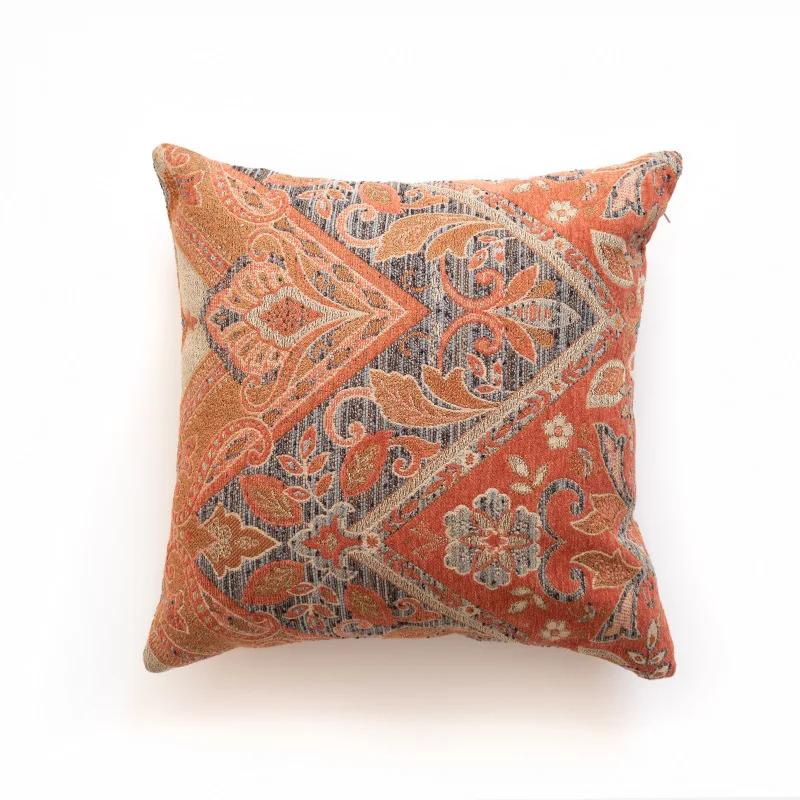 45x45cm Luxury Moroccan Cushion Cover Bohemian Floral Jacquard Pillow Case Woven Decorative Pillows for Sofa Bed Home Decor Case
