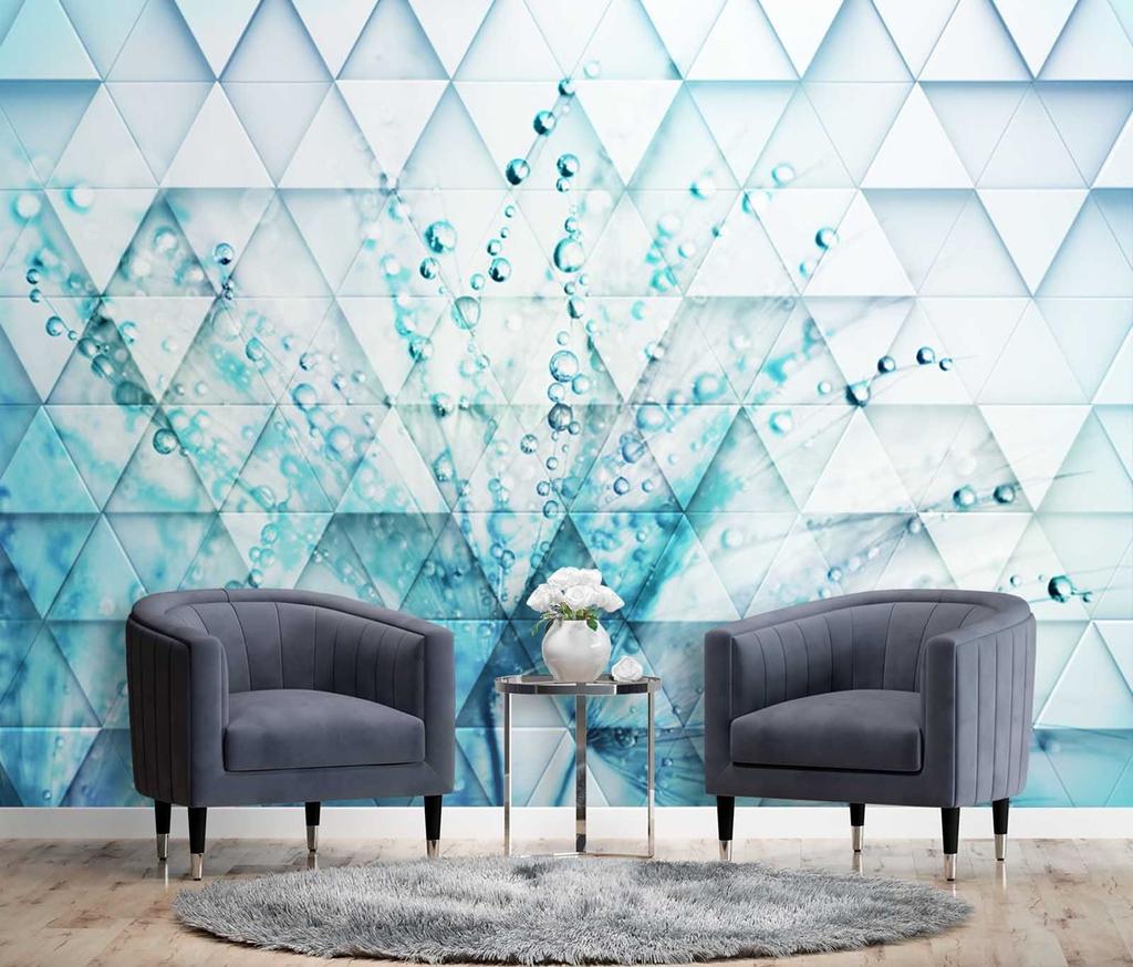 Wallpaper Dandelion In Dewdrops