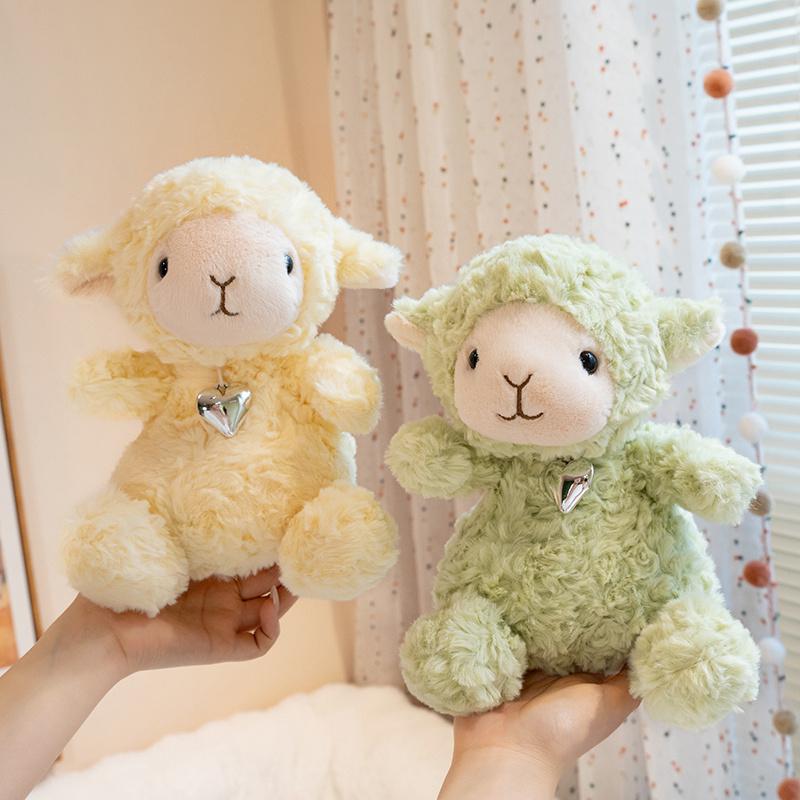 Sheep Plush Toys 16/23cm Simulated Sheep Stuffed Pendant Kawaii Keychain Adorably Home Decor Toys Birthday Gifts Squishy Doll
