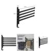 Modern Plastic Adhesive Hook Rack With Rotating Towel Bar For Bathroom And Dorm Use