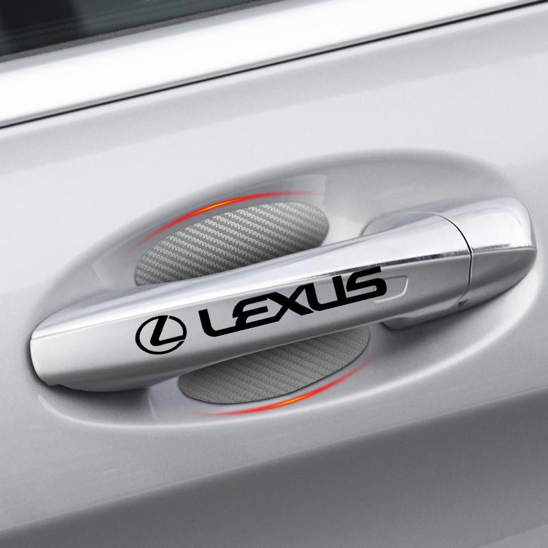 8Pcs Car Door Sticker Auto Handle Anti Scratch Protection Film Car Styling For Lexus CT ES LS GS IS HS NX RX UX GX LX RC RCF SC LFA LF-C2 LF-FC LF-LC