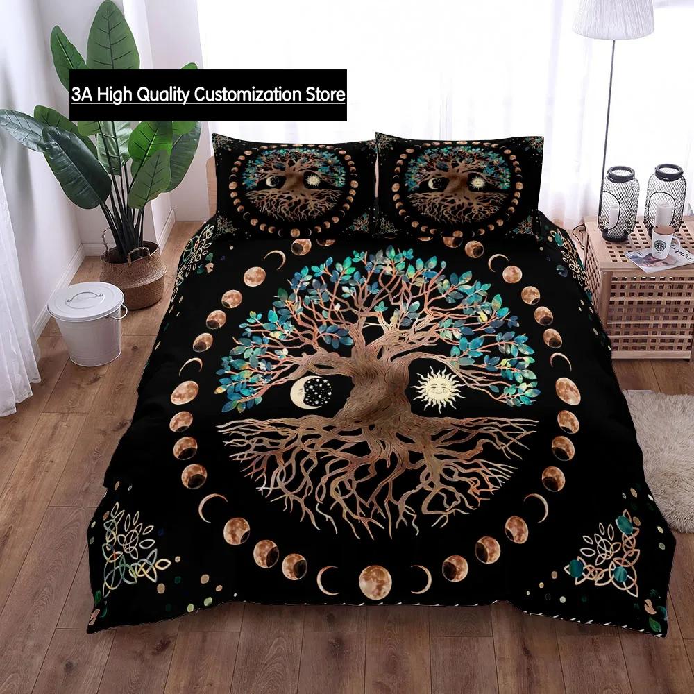 Yggdrasil Tree Of Life Duvet Cover Set King Queen Double Twin Single Bed Linen Set Quilt Cover