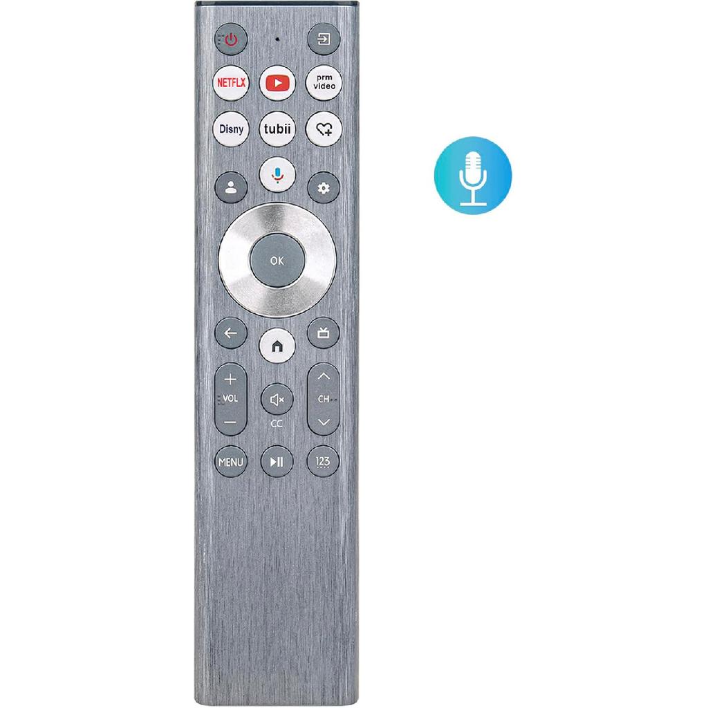 ERF6A80 Replace Voice Remote Control with Backlit Fit for Hisense U6 U7 U8 Series Mini-LED ULED 4K UHD Google Smart TV 55U8N 65U8N 75U8N 85U8N 100U8N