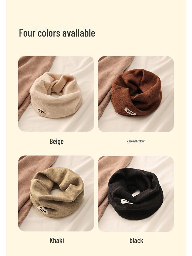 Dámský trendy šátek-čepice vše v jednom s maskou na uši, vlna, na podzim a zimu