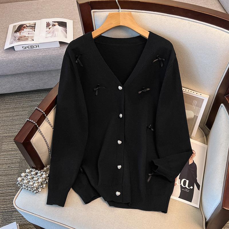 Plus Size Women’s Loose Cardigan Sweater, Bust 150/160, Sizes 200-350 Jin - Model 8303