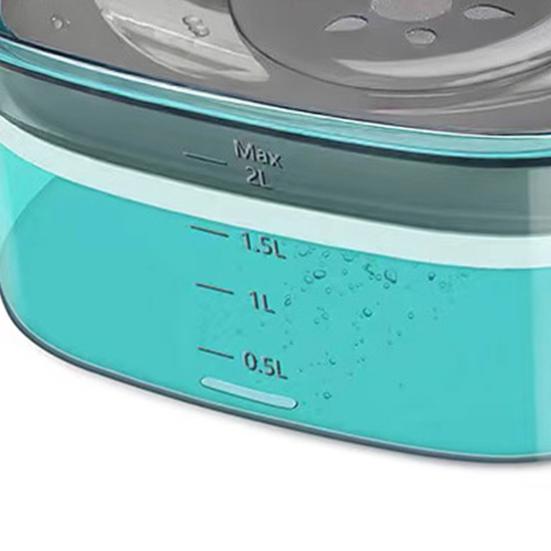 Pet Water Bowl No Spill 2L Spill Proof Clear Dog Water Bowl Anti Splash No Mess Cat Water Dispenser for Sloppy Messy Drinkers