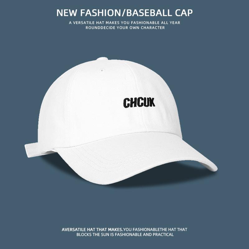Vintage Versatile Embroidered Peaked Cap Children Wide Eaves Big Head Circumference Show Face Small Soft Top Shade Baseball Cap Men