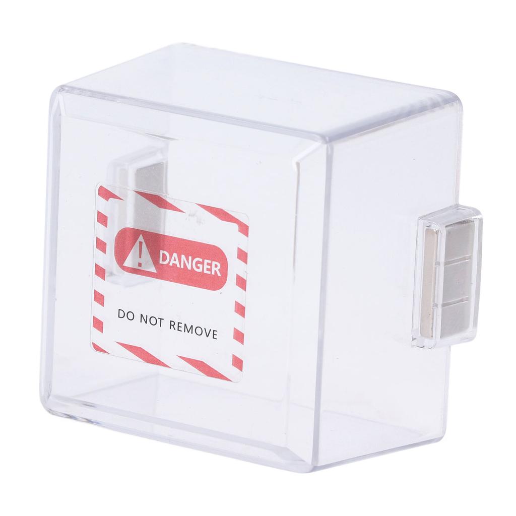 Emergency Stop Key Cover PC Transparent Magnetic Emergency Stop Switch Protective Case for Industria