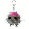 Fun Meme Im Just A Girl Sad Hamster Key Chain Keychains Ring for Accessories Bag Funny Pendant Keyring Jewelry Fans Gifts