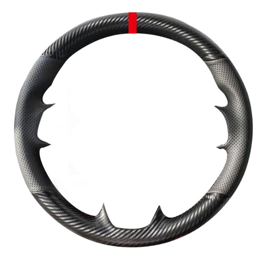 DIY Hand Sewing Car Steering Wheel Cover Carbon Fiber + Pu Leather for Toyota RAV4 Corolla 2013-2018 Corolla 2014-2018