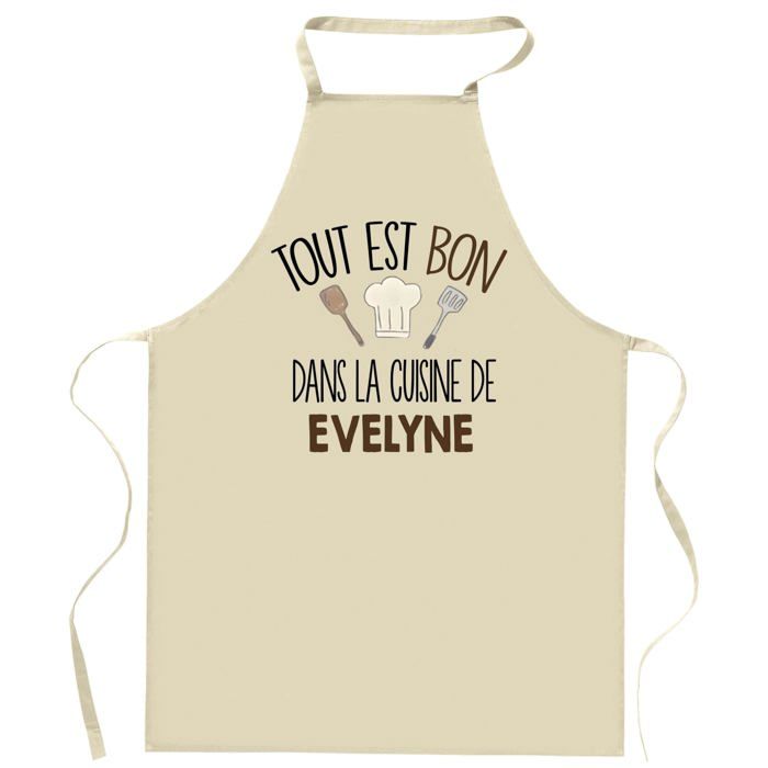 Tablier de cuisine - Planetee - Personnalisé prénom - Coton résistant - Impression française