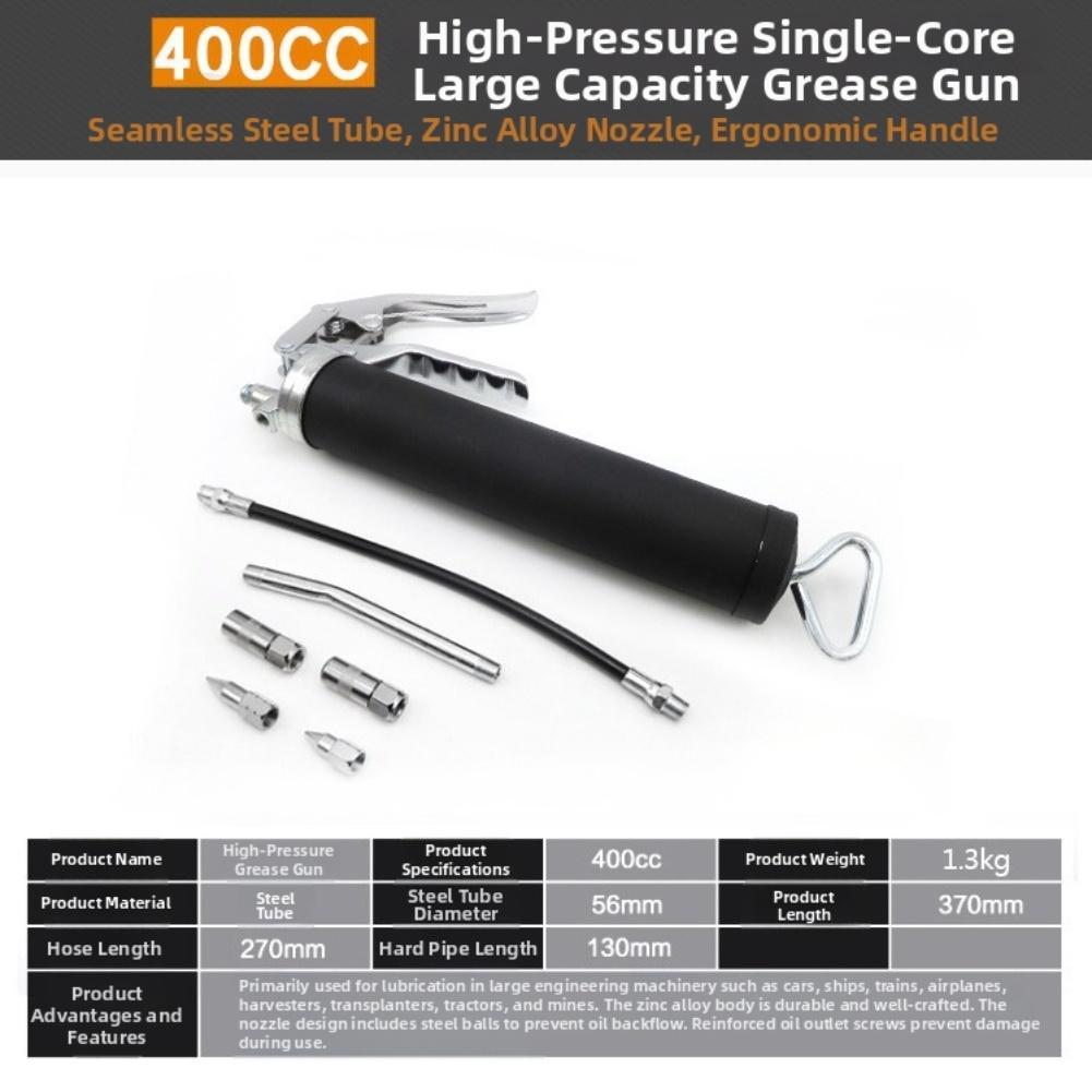 

400CC High Pressure Grease Tool with Comfortable Grip Zinc Alloy Trigger for Smooth Operation in Industrial Use China Mainland