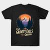 Herren Schwarzes Print-T-Shirt Gravity Falls No-Cut Transferpapier Print Baumwoll-T-Shirt