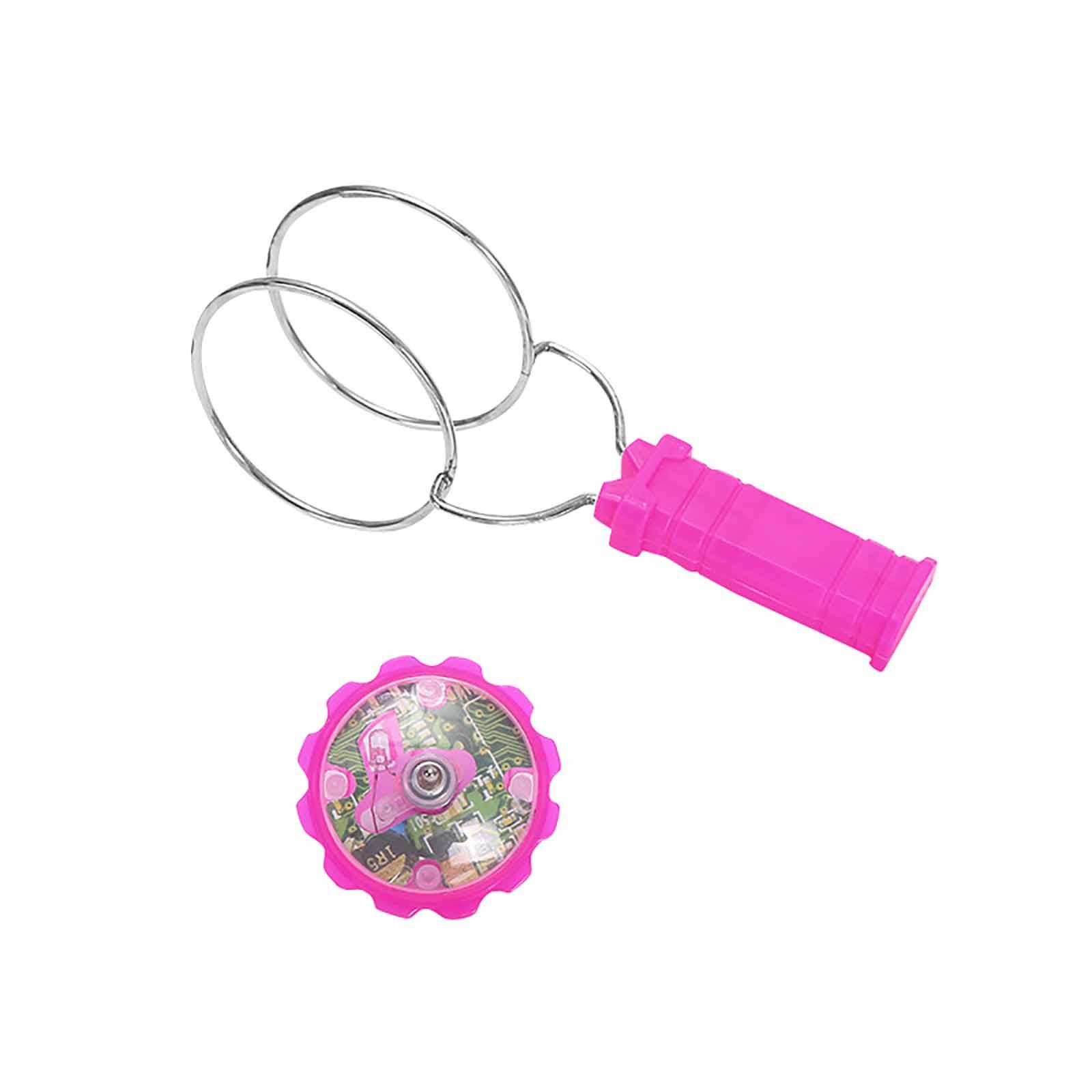 

Летающий диск, креативные красочные светящиеся ручные вращающиеся магнитные светящиеся игрушки для детей One Size розовый