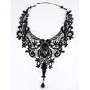 Gothic choker lace necklace women's neck chain simple exaggerated black collarbone chain fake collar handmade jewelry