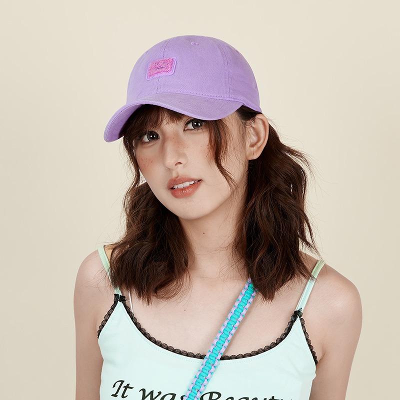 New square smiley face embroidered baseball cap summer thin sun hat sun protection male and female couples versatile cap