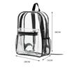 Zaino Trasparente di Grande Capacità Casual con Cerniera Impermeabile Zaino Trasparente Borsa Scolastica Zaino in PVC Visibile Borsa da Viaggio per Donne