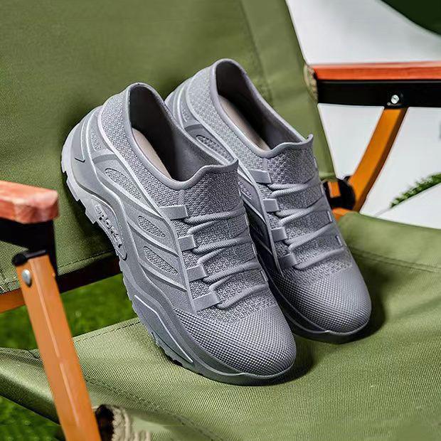 

Обувь для отдыха на природе, мужская нескользящая обувь для отдыха на природе, низкая, водонепроницаемая, нескользящая, мужская, износостойкая, для работы на кухне и в саду 45 серый