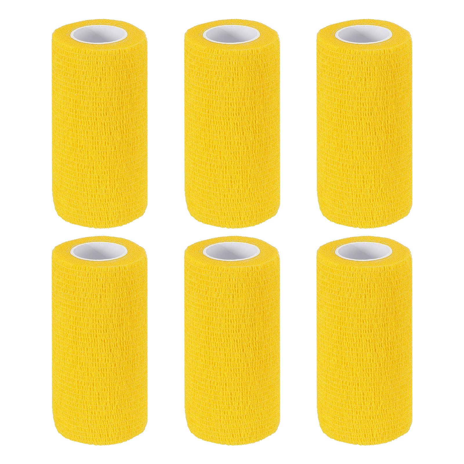 

PATIKIL x Bandage Elastic Wrap Tape for Athletic and Outdoor Yellow 4 177 Self-Adhesive Wraps, 6-Piece Self-Breathing Self-Adhesive Stretching,
