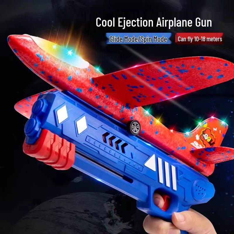 

Ejection Foam Airplane Launcher: Handheld Glider for Kids Outdoor Sports Red launcher + airplane (1 piece)