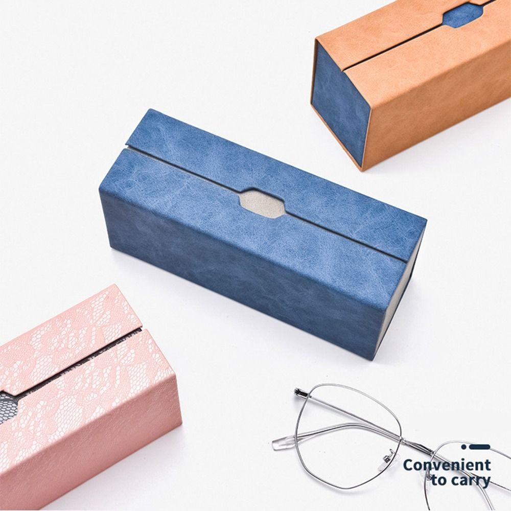 PU Leather Glasses Case Eyeglasses Case Sunglasses Storage Box Retro Eyeglasses Holder  Female/Male