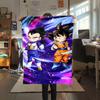1 ks Flanelová deka s potiskem Dragon Ball Super, Vysoce kvalitní, Pro všechna roční období, Domácí dekorace, Teplo a pohodlí, Perfektní jako vánoční dárky