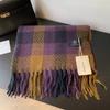 Casual Plaid Scarf Women Blue Plaid Warm Fringe Scarf Korean Style Fashion Soft Thick Shawl For Autumn Winter Unisex Male Lady