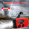 Hand Crank Charging Solar Charging Outdoor Weather Radio 1200mAh AM/FM/NOAA Emergency Flashlight Mobile Power Solar Charging