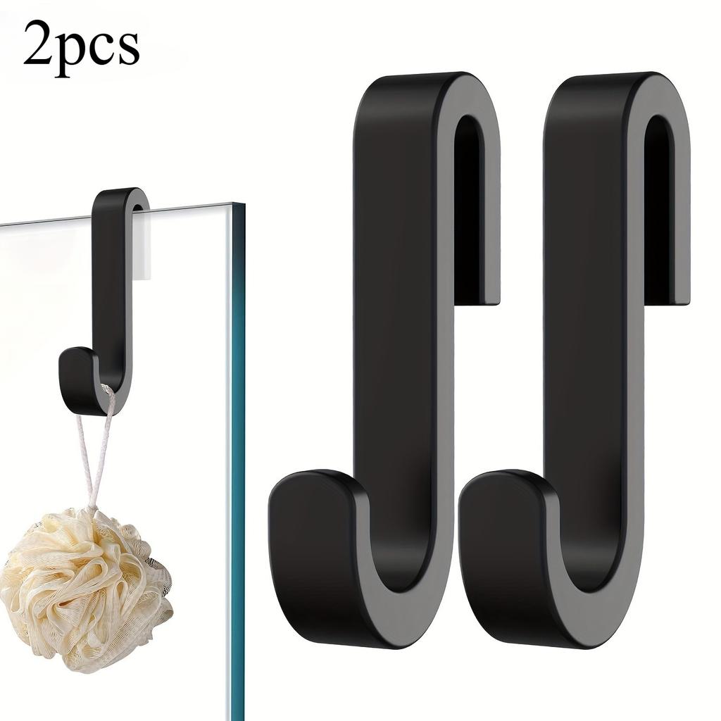 Multi-Purpose Hooks Silicone Shower Door Back Hook Hanging Rack Clothes Coat Hat Towel Hanger Storage Hook Bathroom Accessories
