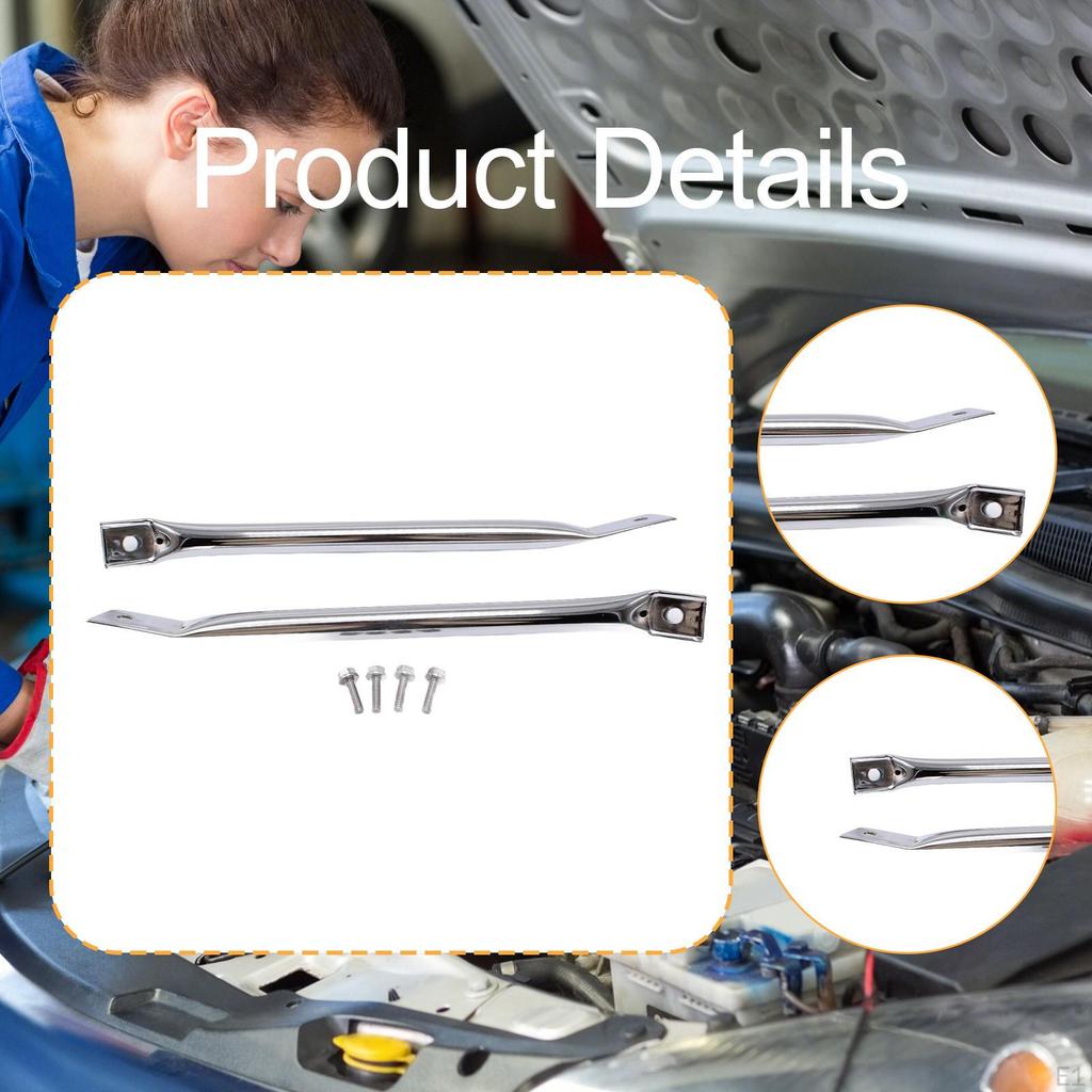 2 Pieces Crossmember Frame Brace Radiator Support Quick Installation Replace for Truck Car