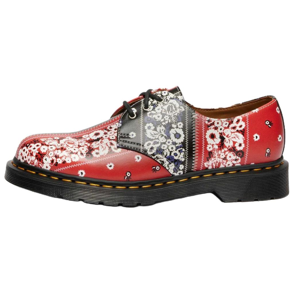 Dr. Martens 1461 Nomarhythm Leather Minimalist Fashion Durable Low-Top Casual Shoes Unisex Casual Shoes Red Black 42733100