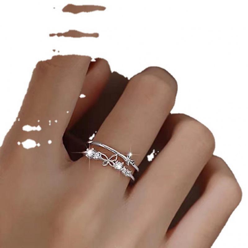 Elegant Bow Knot Ring: Women's High-End Minimalist Open Design