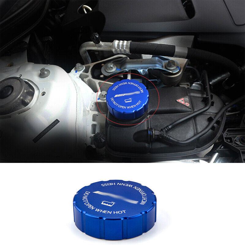 Blue Aluminum Outside Water Tank Cap Cover Trim 1PCS For Benz C-Class 2015-