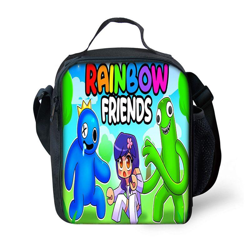 Roblox Rainbow Friends Isolierte Lunchtasche für Kinder Wasserdicht und mit großer Kapazität