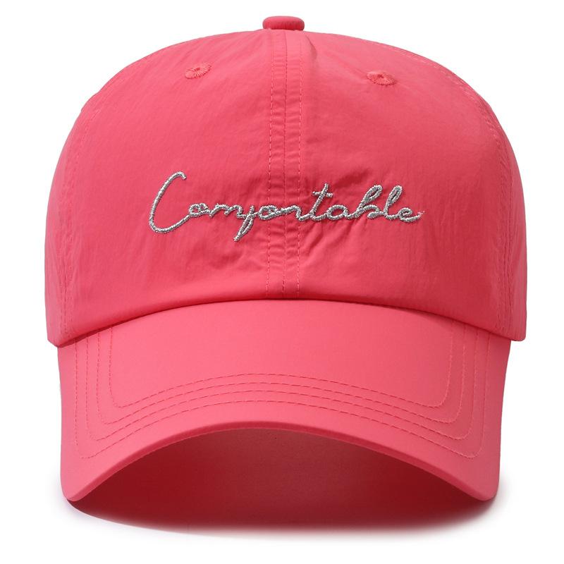 Spring Summer Thin Quick-Drying Candy Colored Baseball Cap Female Letter Sunshade Cap