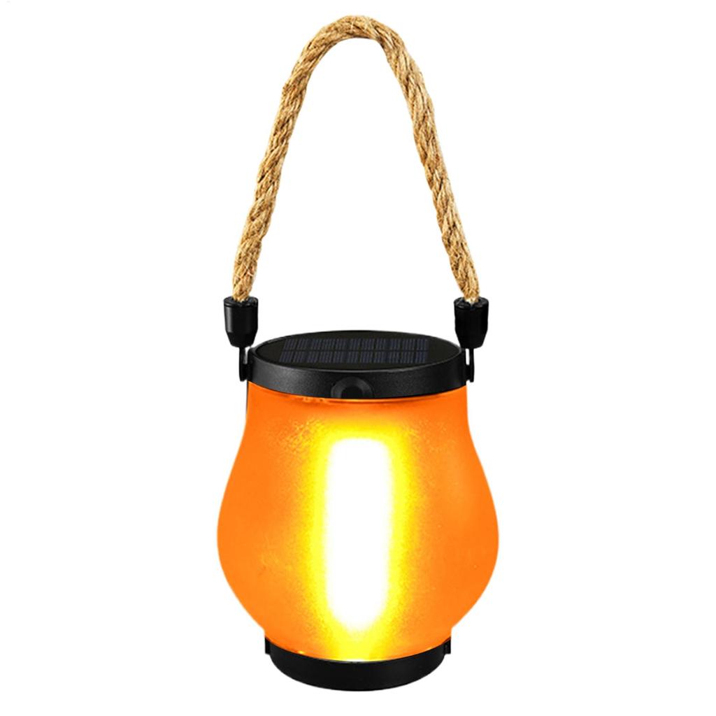 Solar Flame Lights For Camping Tent Solar Powered LED Light Waterproof 2 Modes Adjustable Tent Lantern Yard Decor Lamp for Camp