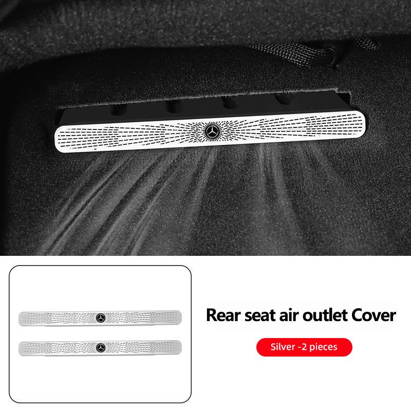 

GLC GLB Metal Car Rear Row Air Conditioning Vent Protective Cover Dustproof Cap For Mercedes Benz C-class E-class 2024 CLE GLB E-class 2024 серебряный