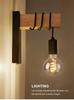 Retro Wall Lamps Bedroom Living Room Creative and Personalized Iron and Wood Nordic Wall Lamps Staircase Lamps Modern and Simple
