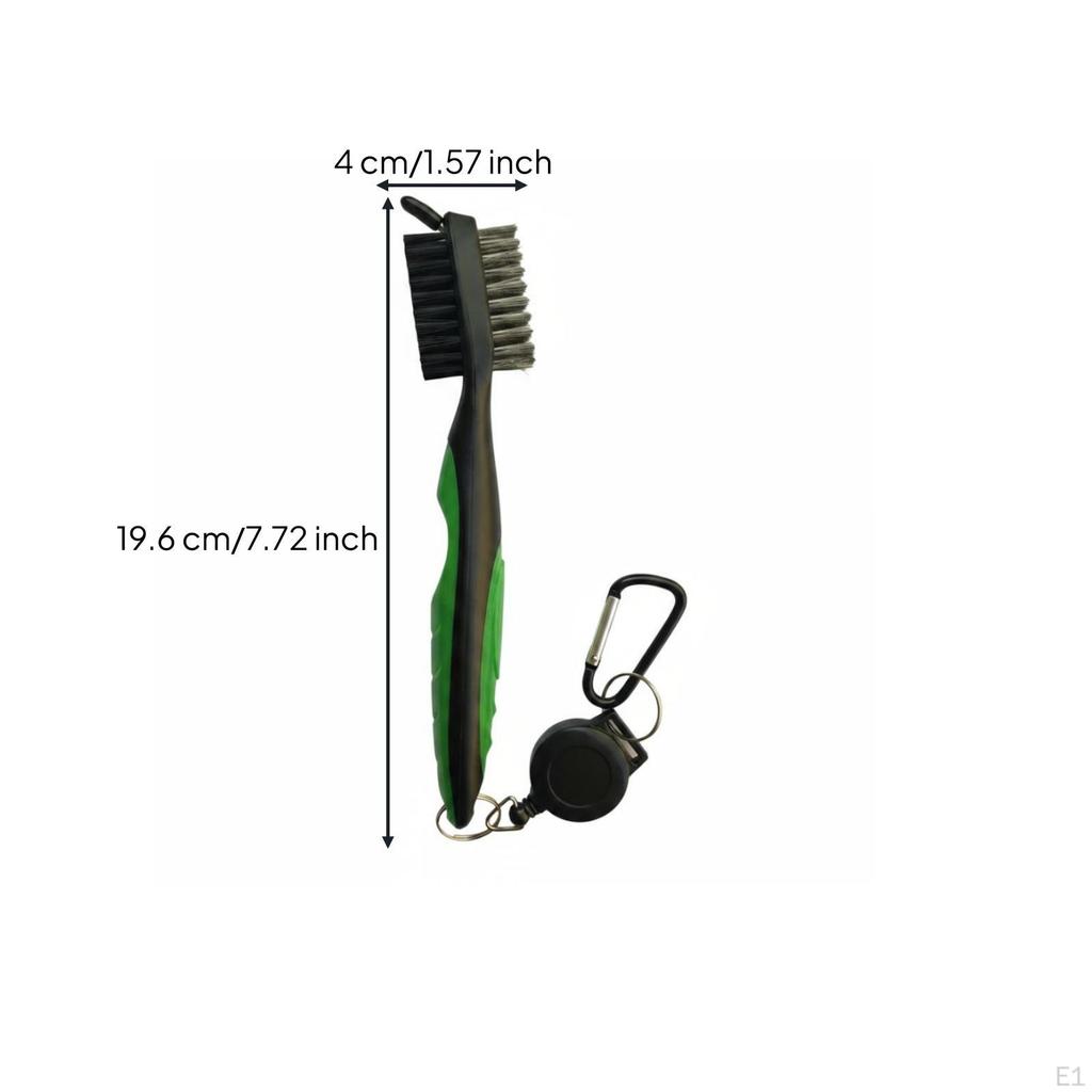 DoubleSidedSided Golf Brush Keychain Fastener Double Sided Effortless to Attach for