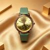 Rhinestone Heart Women's Watch Leather Strap Quartz Fashion Minimalist Wristwatch
