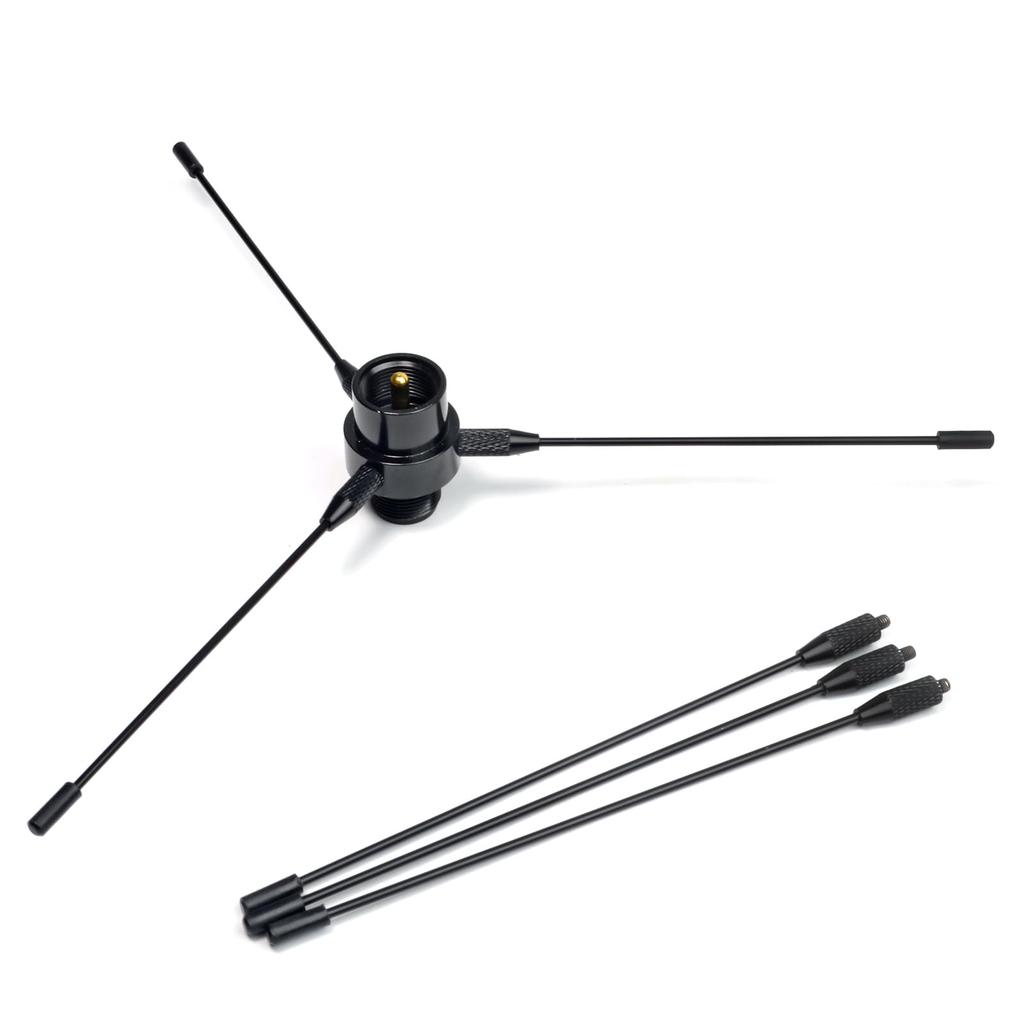 VHFUHF Dual-Use Radial Element Mobile Antenna with M-Type Connector, Copper, for Amateur Radio and Radio Mounting