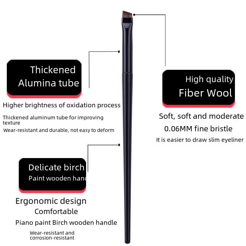 Bestselling Cangzhou Makeup Brush: Thin Oblique Eyebrow & Eyeliner Tool with Silkworm Pen Detail Brush