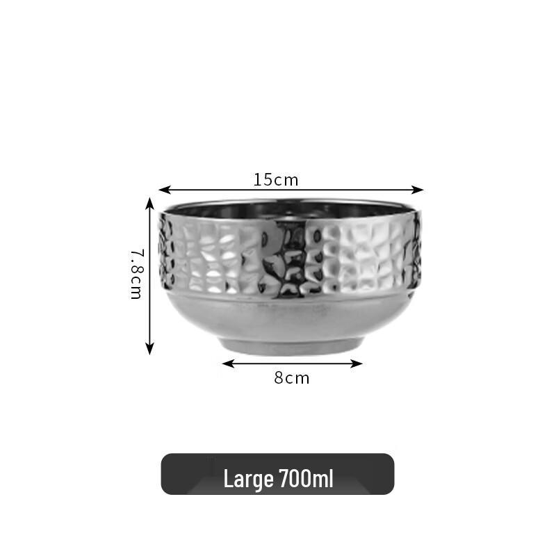 ZISIZ Stainless Steel Double-Layer Insulated Bowl