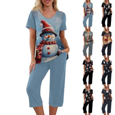 2 Piece Sets For Women Summer Short Sleeve Top And Pants With Pockets Workout Soft Sets