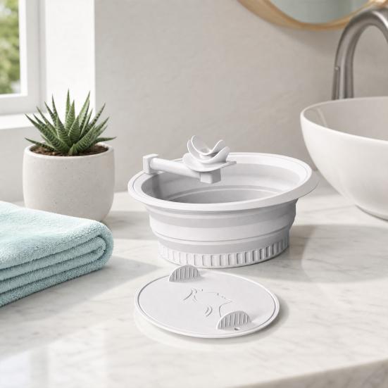 Bain de Glace pour le Visage, avec Design de Tuyau de Respiration, Silicone Pliable Outil Spa de Thérapie par le Froid pour Soin de la Peau, pour la Maison, le Voyage, le Camping