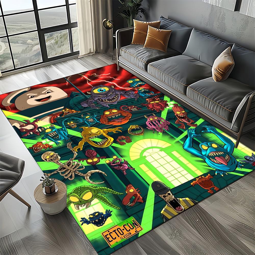 27 Style New G-Ghostbusters Horror Movie Cartoon Carpet Rug for Living Room Bedroom Home Sofa Decoration,Non-slip Floor Mat