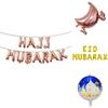 Langlebige Mond-Stern-Partydeko mit Ballonbanner für Eid und Ramadan