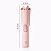 Cordless Automatic Rotating Curling Iron Beach Waves Curling Wand Auto Hair Curler with Digital Display Pink