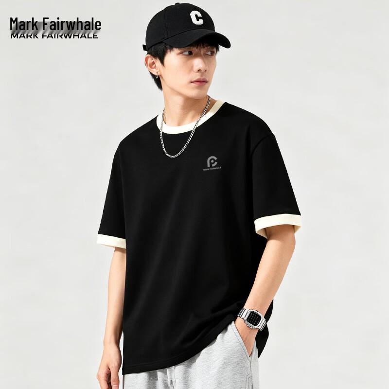 Mark Fairwhale Camiseta de Algodón con Bloques de Color para Hombre